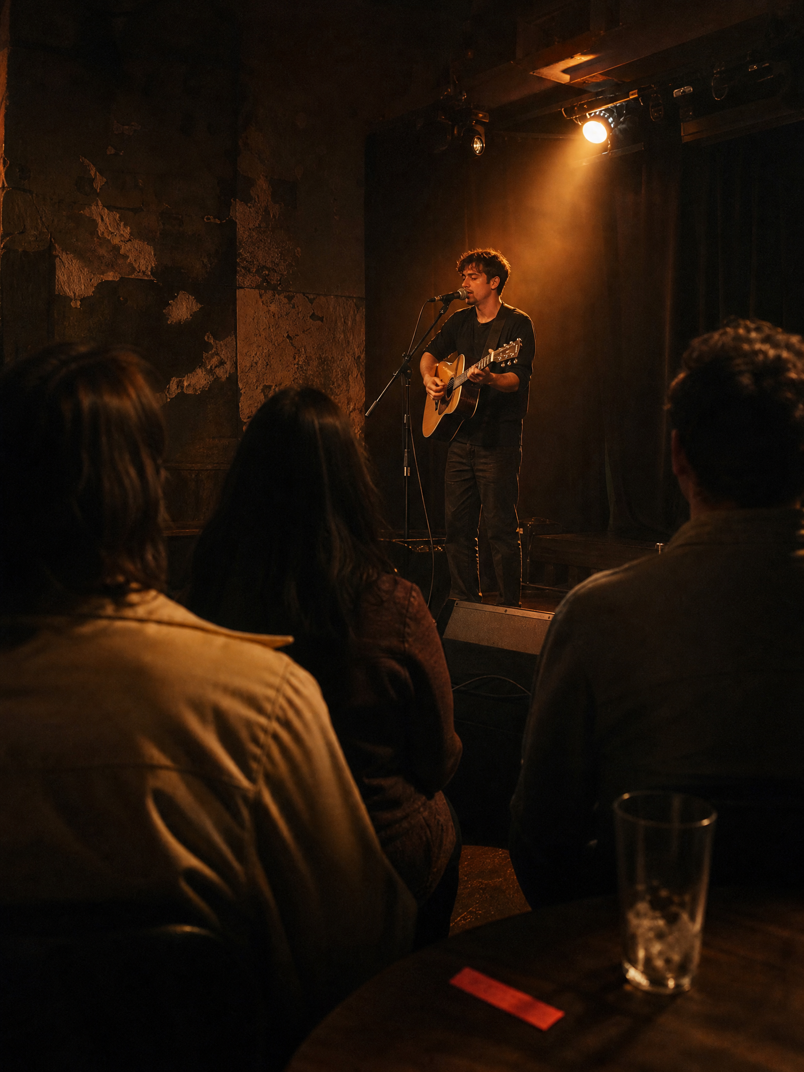Live performance in an intimate local music venue